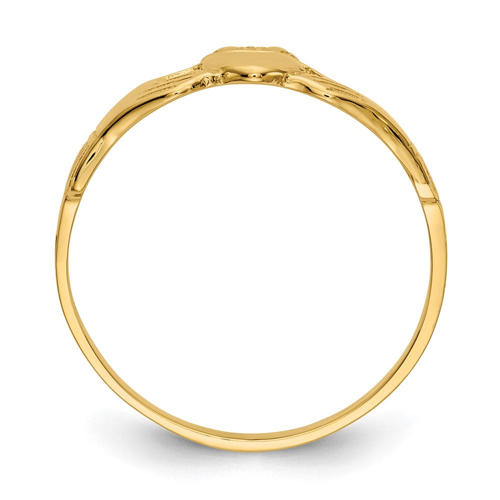 14k Polished Claddagh Ring