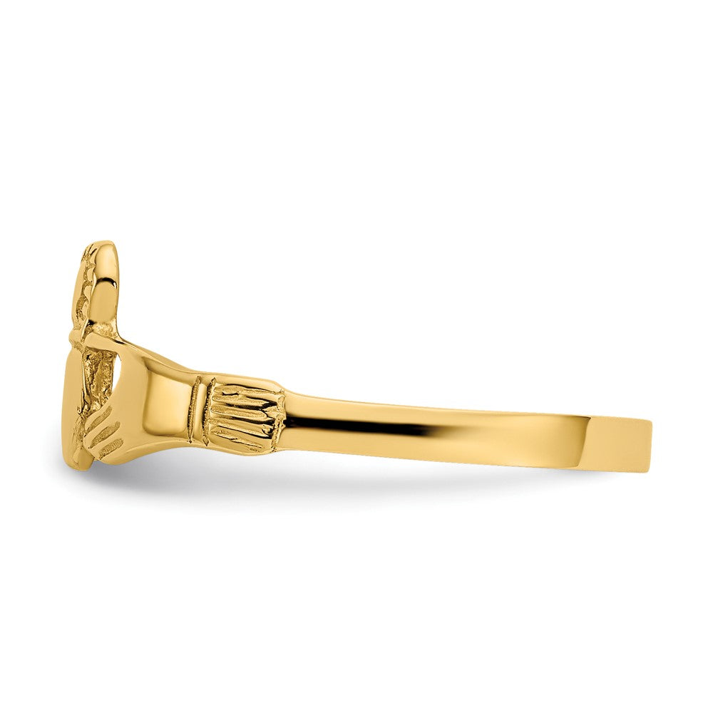 14k Polished Claddagh Ring