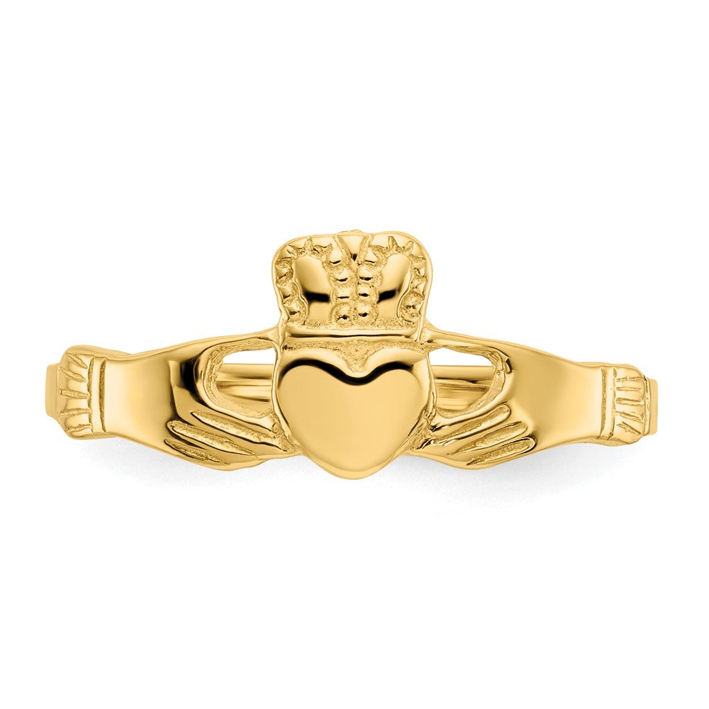 14k Polished Claddagh Ring