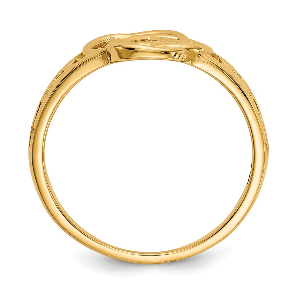14k Polished Celtic Knot Ring