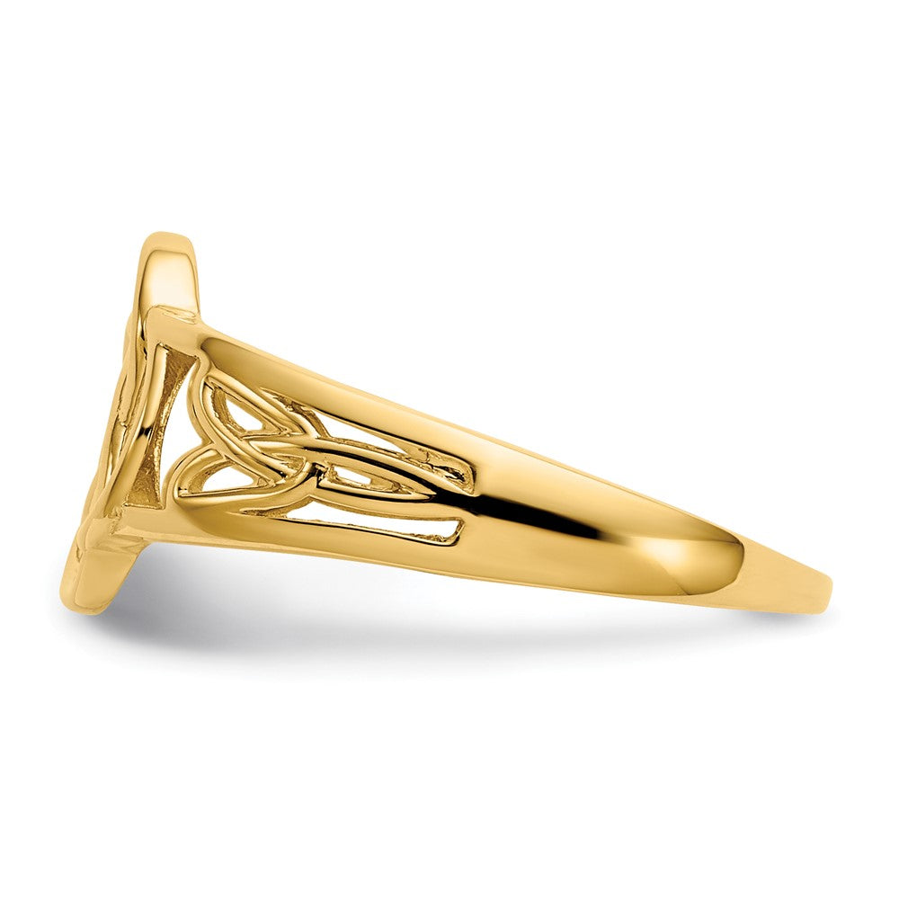 14k Polished Celtic Knot Ring