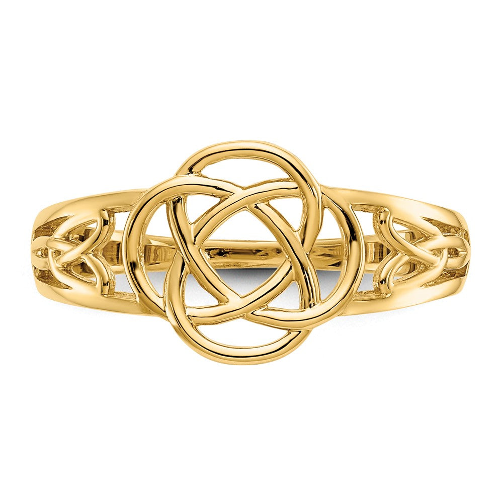 14k Polished Celtic Knot Ring