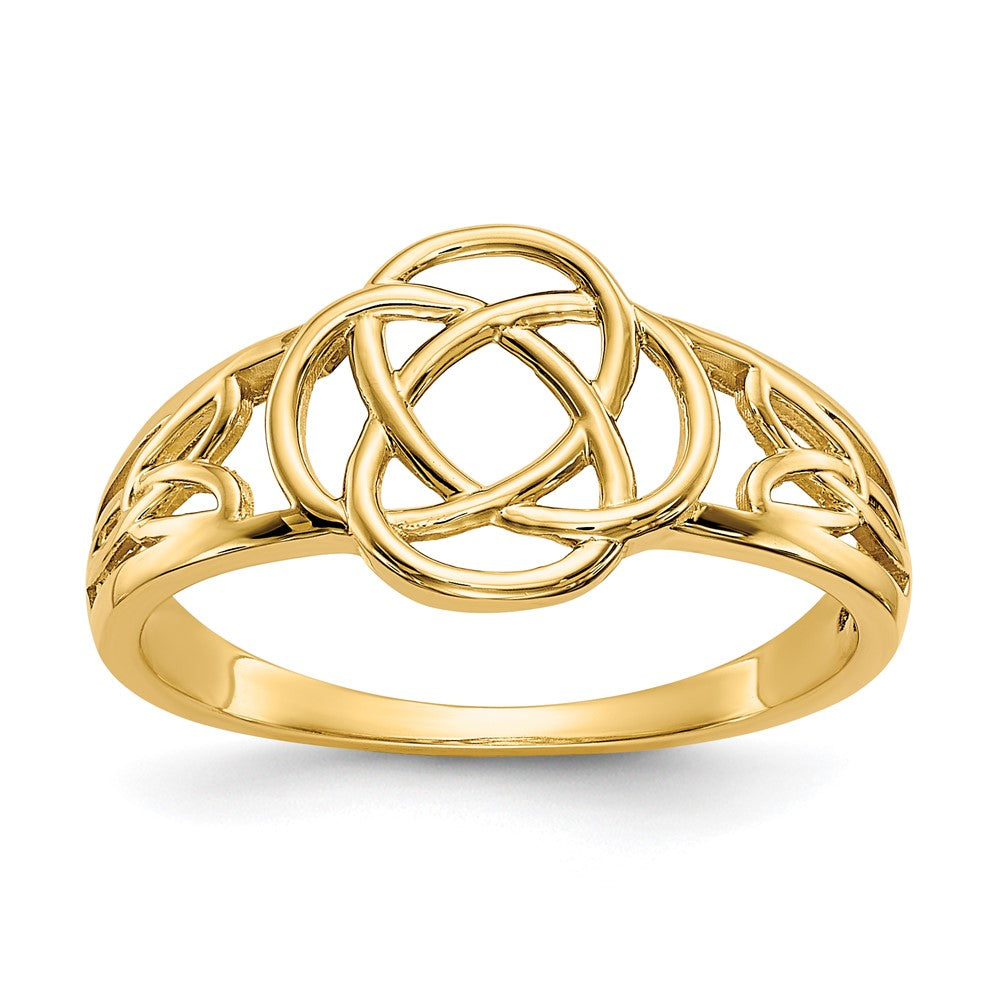 14k Polished Celtic Knot Ring