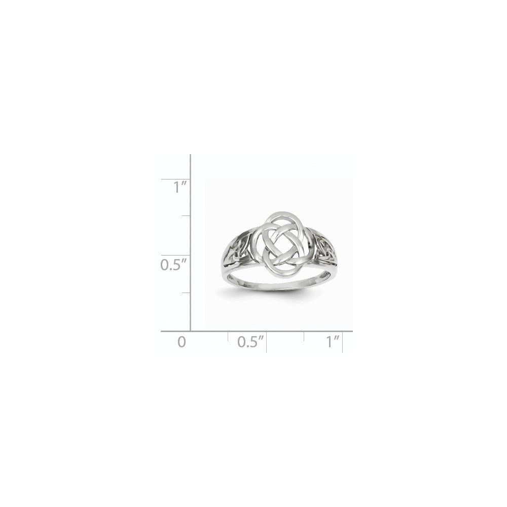 14k White Gold Celtic Knot Ring