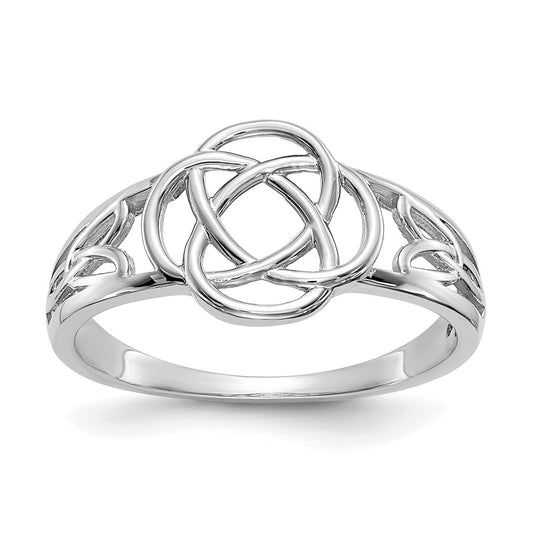 14k White Gold Celtic Knot Ring