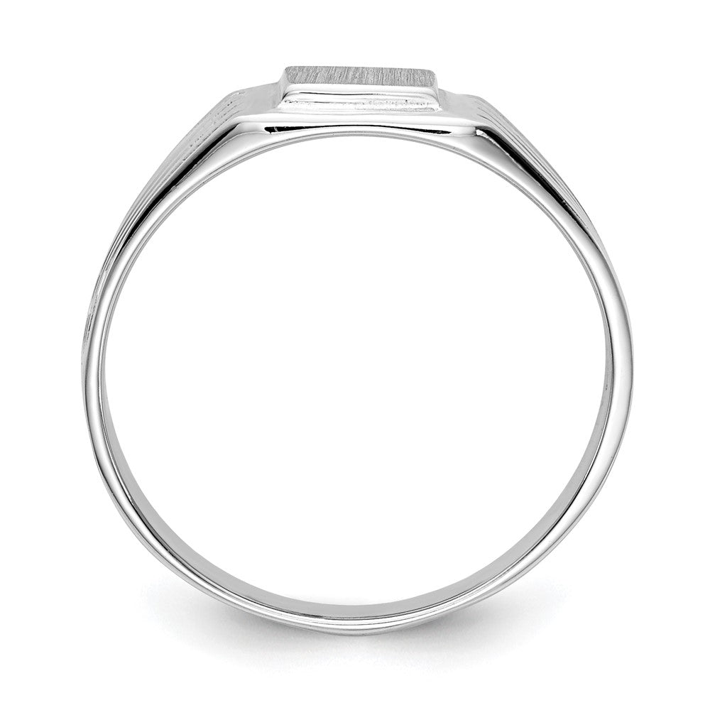 14k White Gold 5.25x5.0mm Open Back Signet Ring