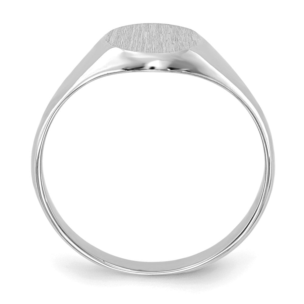 14k White Gold Closed Back Signet Ring