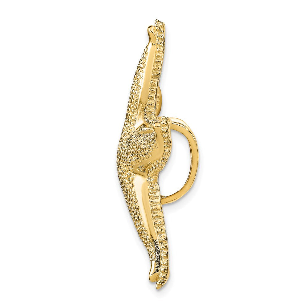 14K Textured Fits Up To 6mm and 8mm Starfish Slide