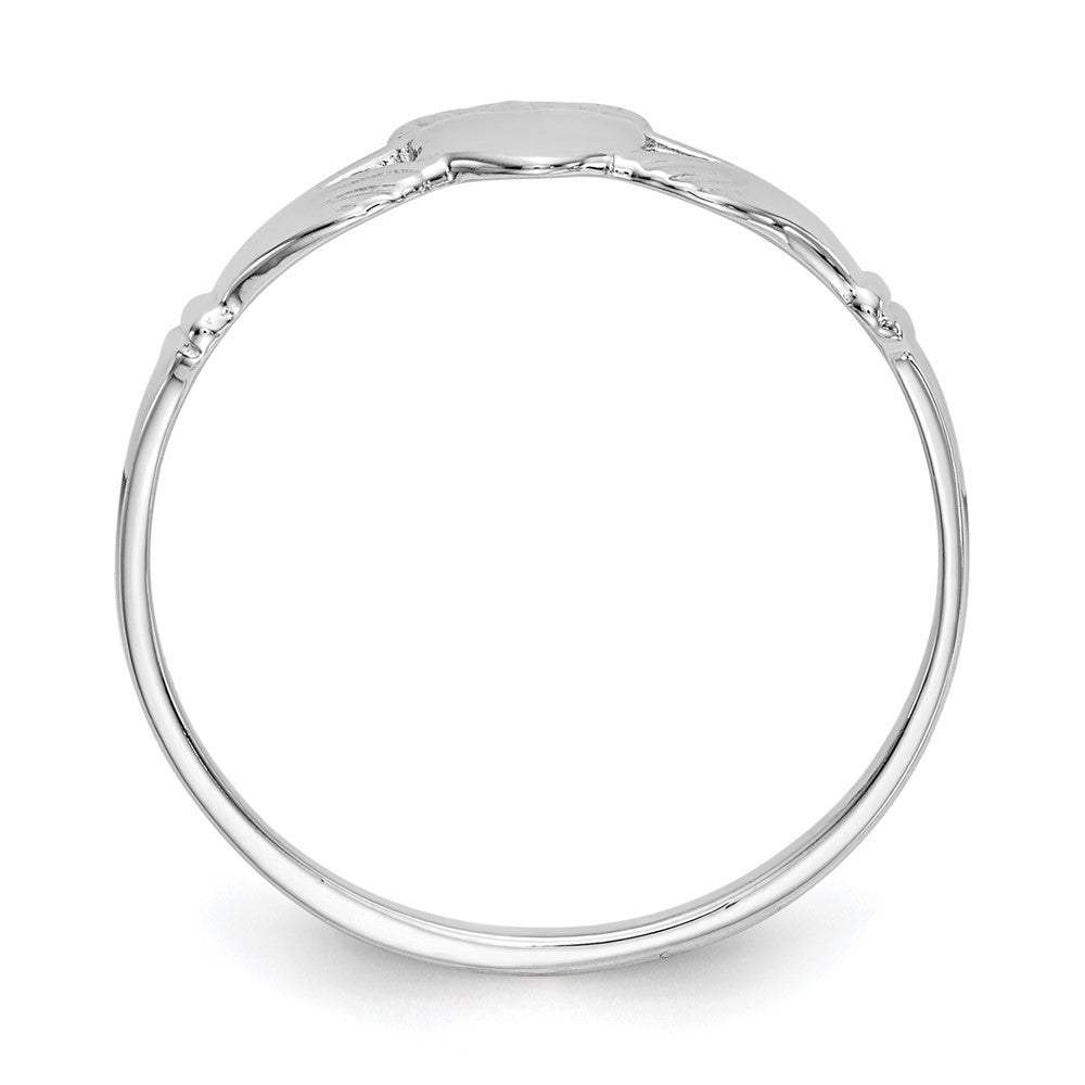 14k White Gold Claddagh Ring