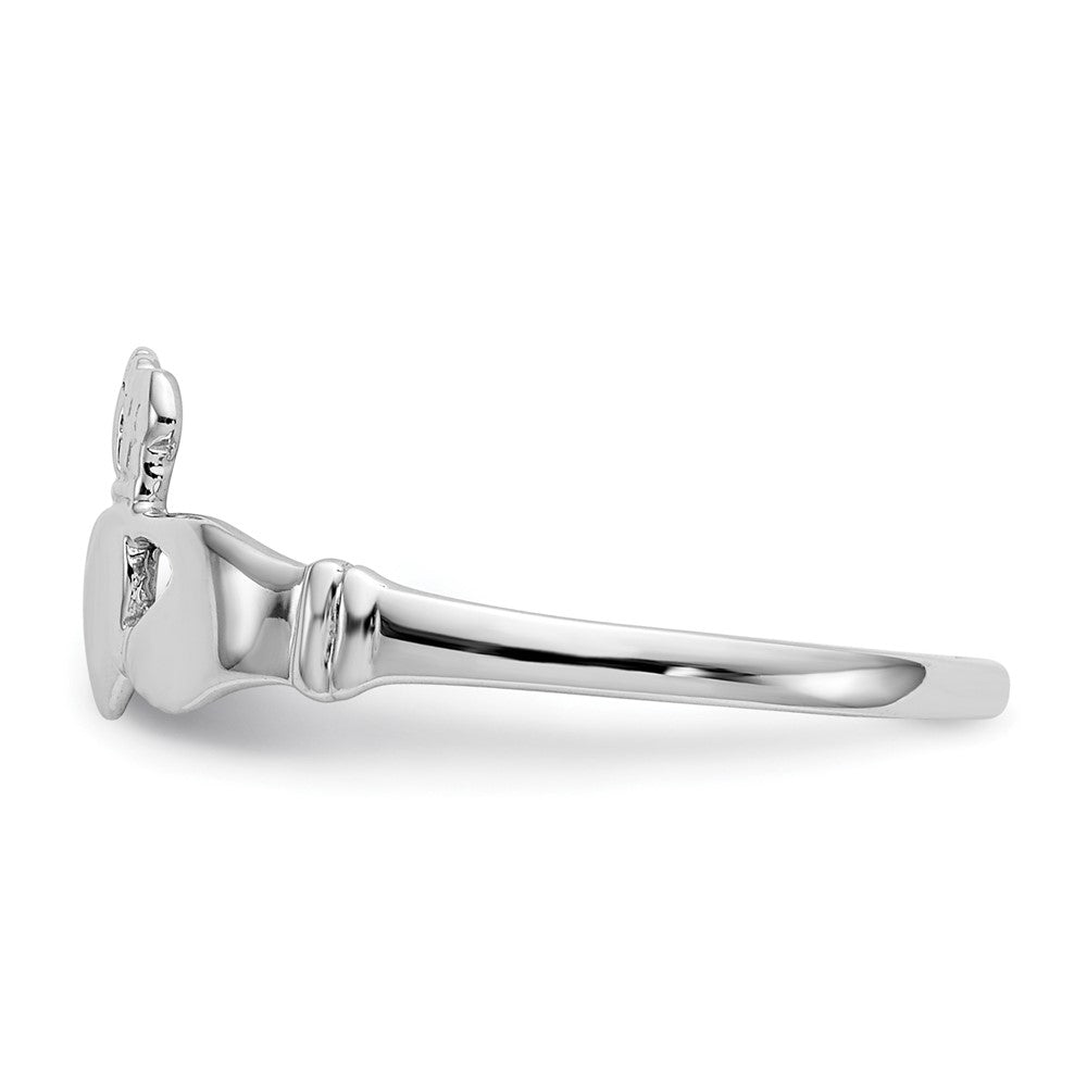 14k White Gold Claddagh Ring