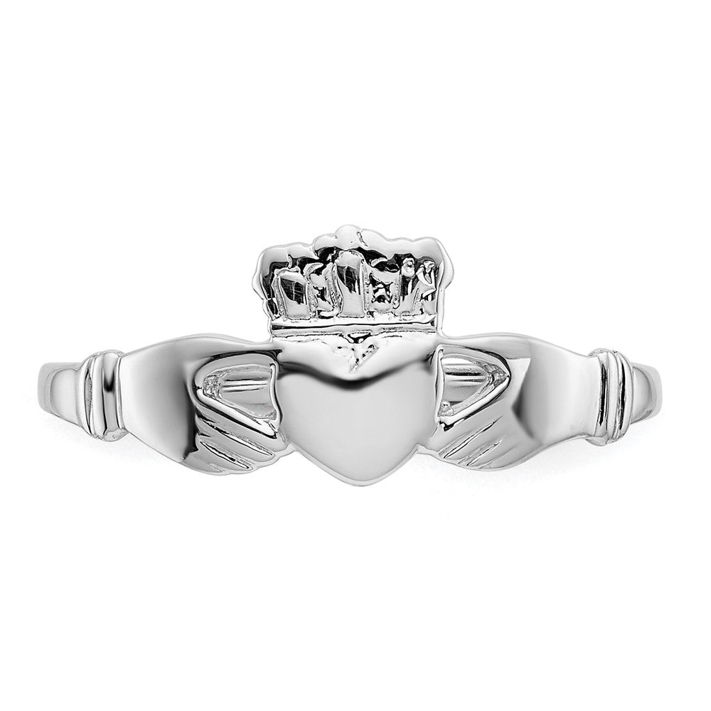 14k White Gold Claddagh Ring