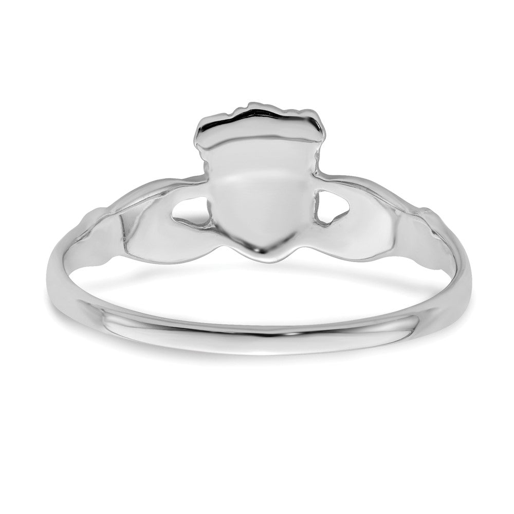 14k White Gold Claddagh Ring