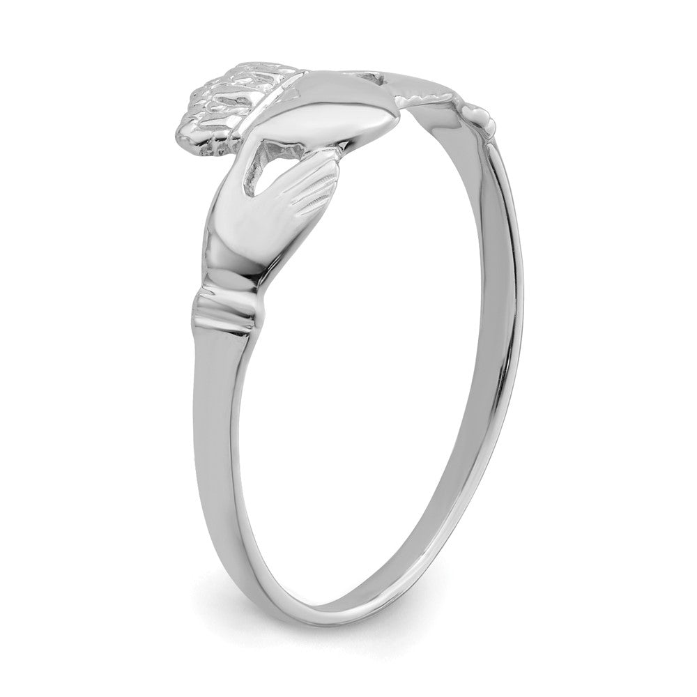 14k White Gold Claddagh Ring