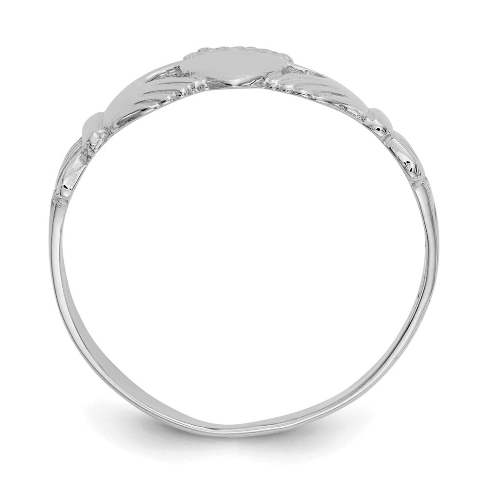 14k White Gold Claddagh Ring