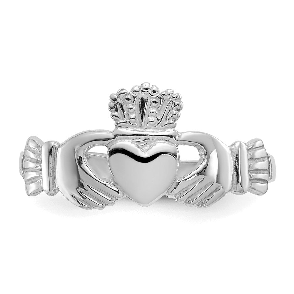 14k White Gold Claddagh Ring