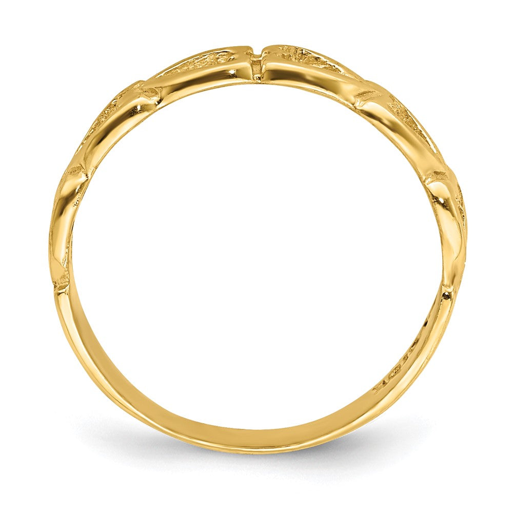 14k Open Hearts Ring