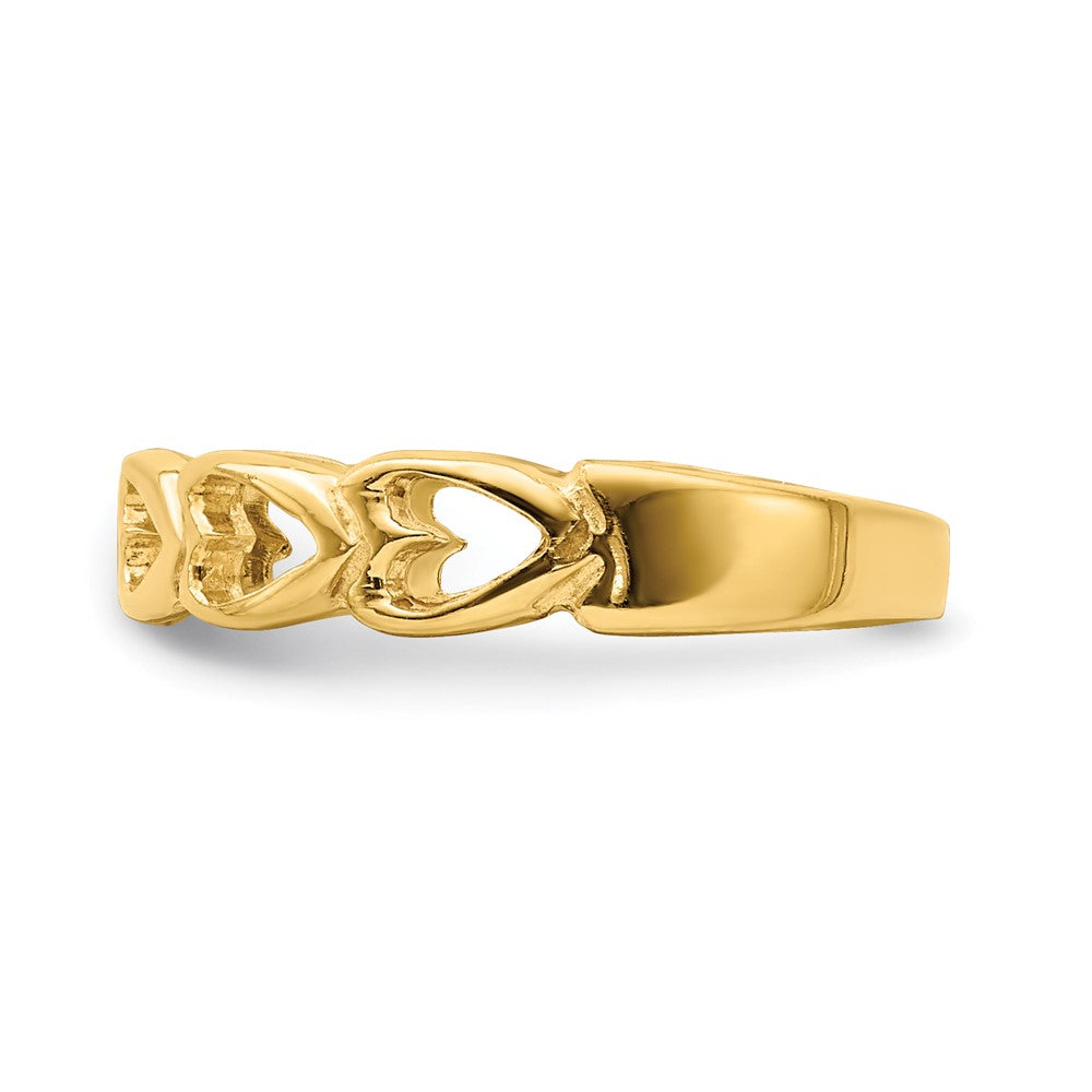 14k Open Hearts Ring