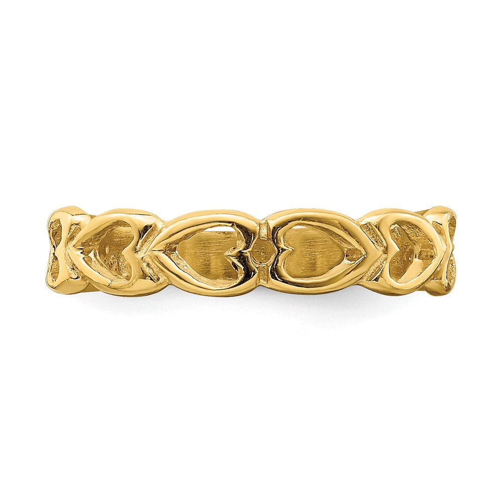 14k Open Hearts Ring