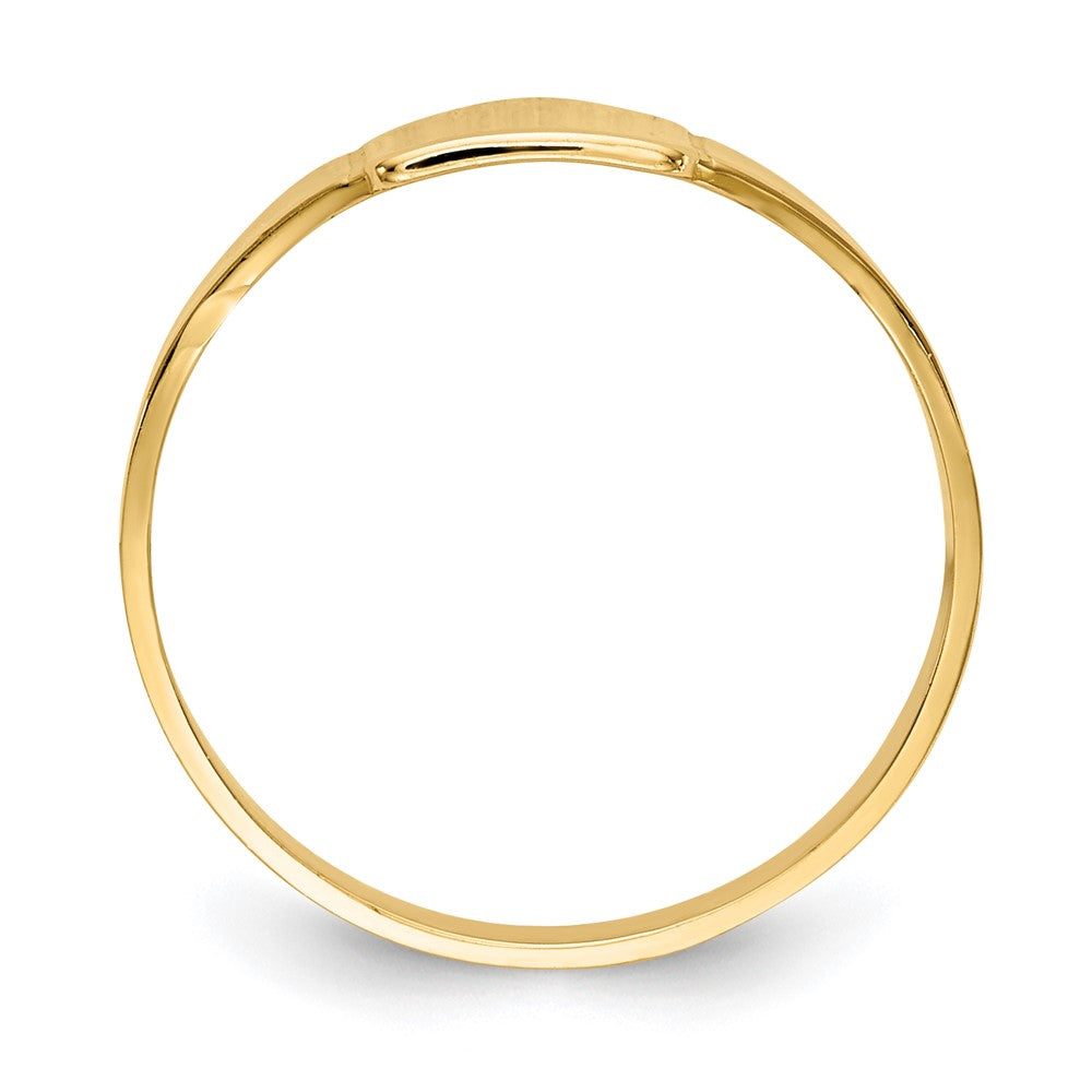 14k Polished Square Signet Ring