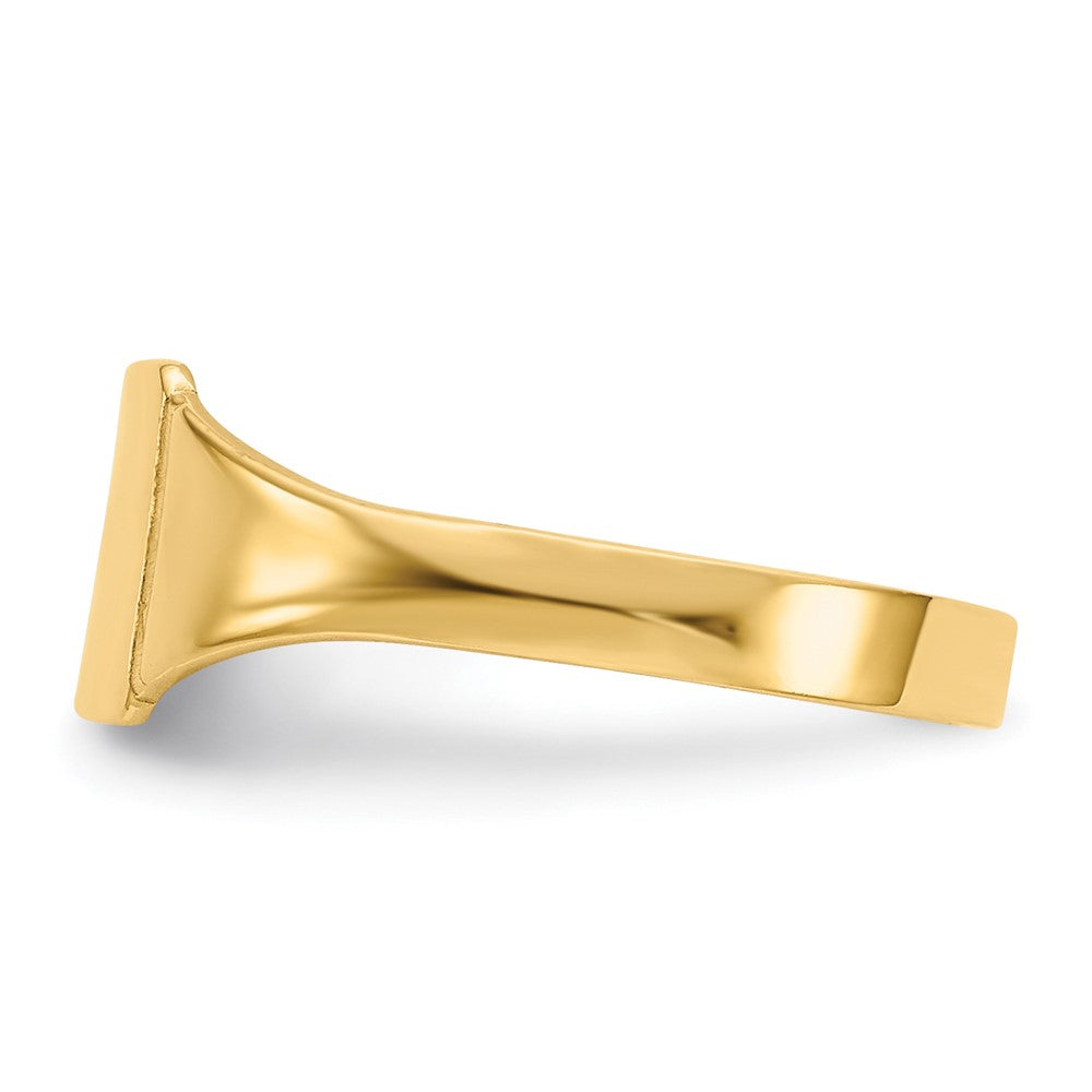 14k Polished Square Signet Ring