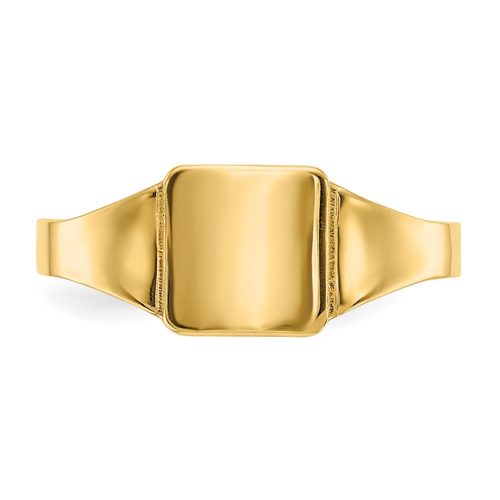 14k Polished Square Signet Ring