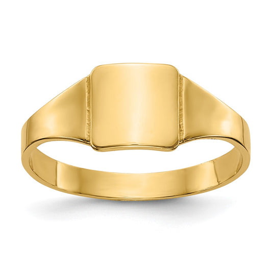 14k Polished Square Signet Ring