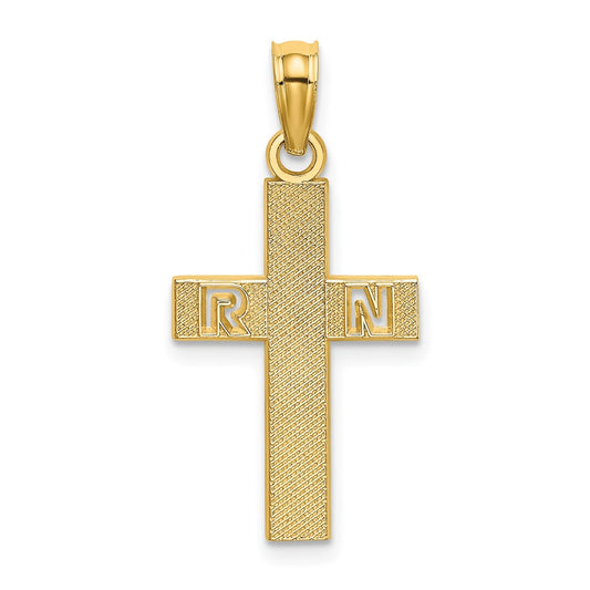 14k RN Cross Charm
