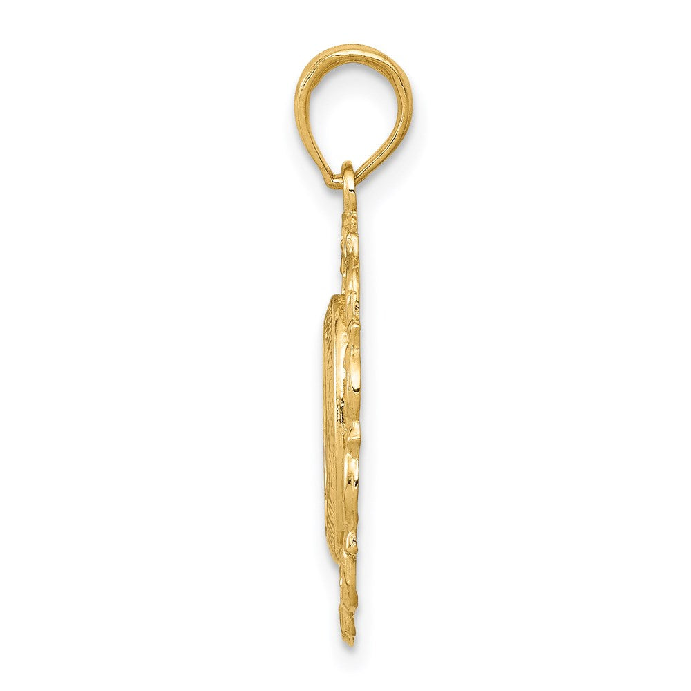 14k Oval Virgin Mary Medal Pendant