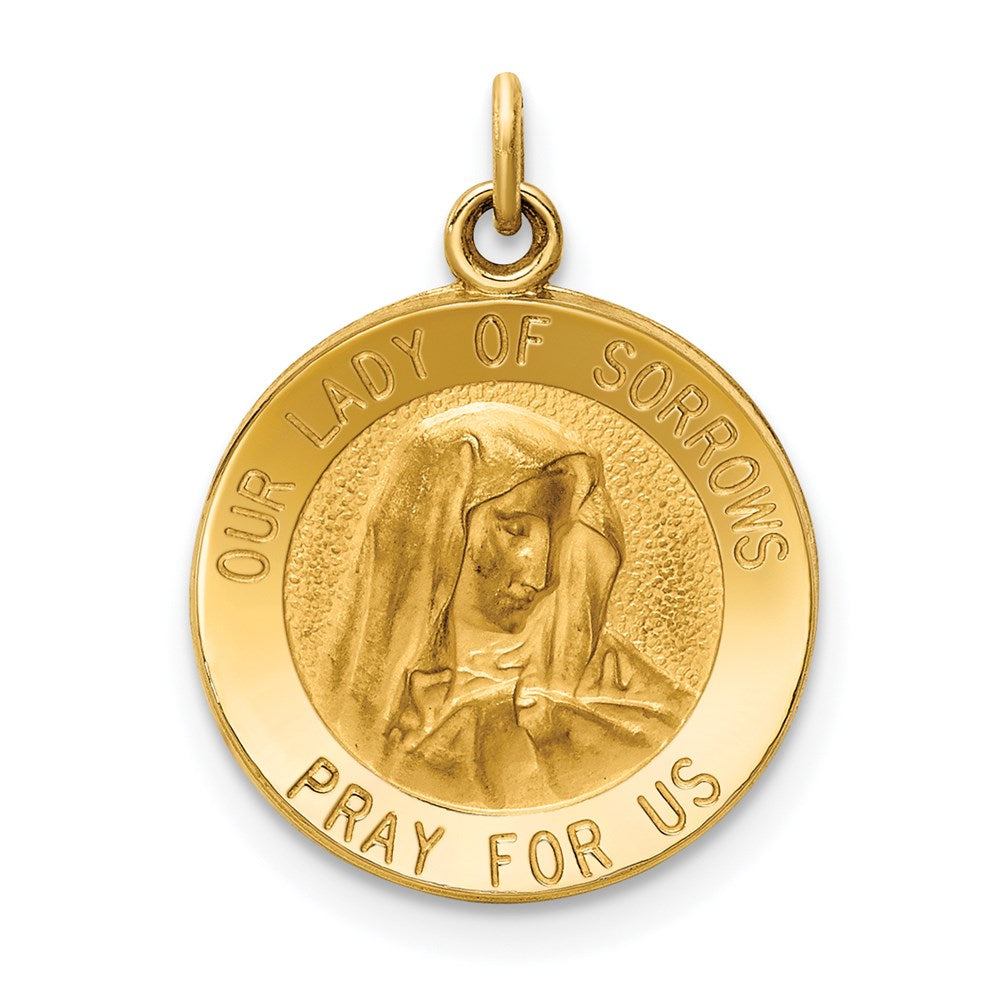 14k Our of Sorrows Medal Charm