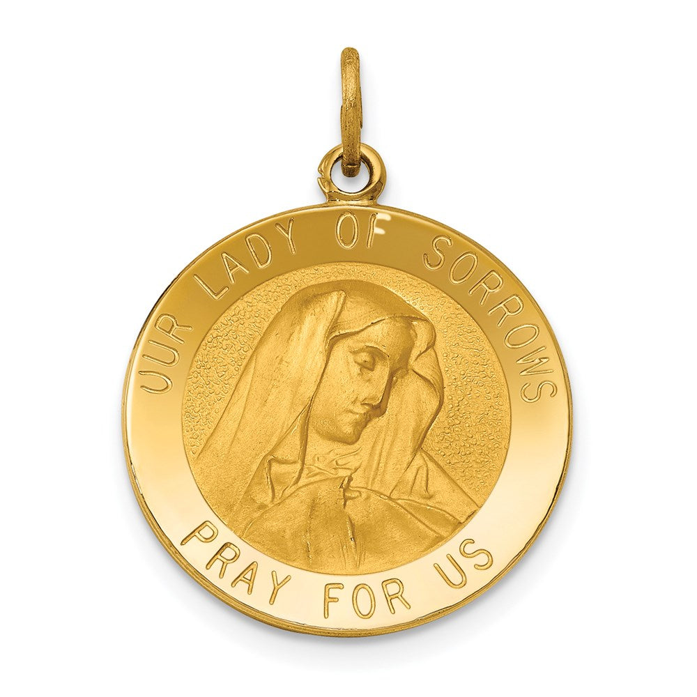 14k Our of Sorrows Medal Pendant
