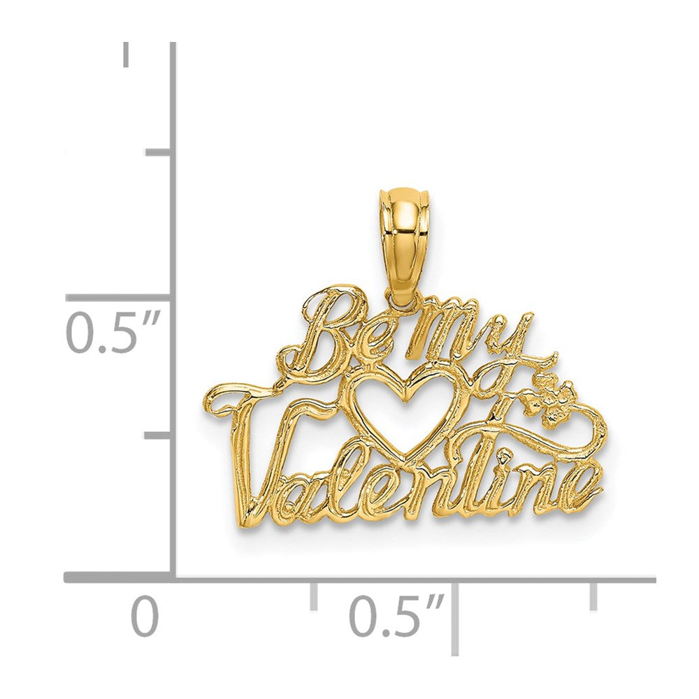 14K Yellow Gold Be My Valentine Charm