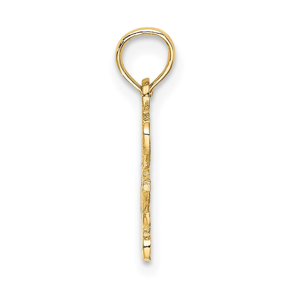 14k Yellow Gold I HEART NY Charm, Weight: 0.67g, Length: 10.4mm