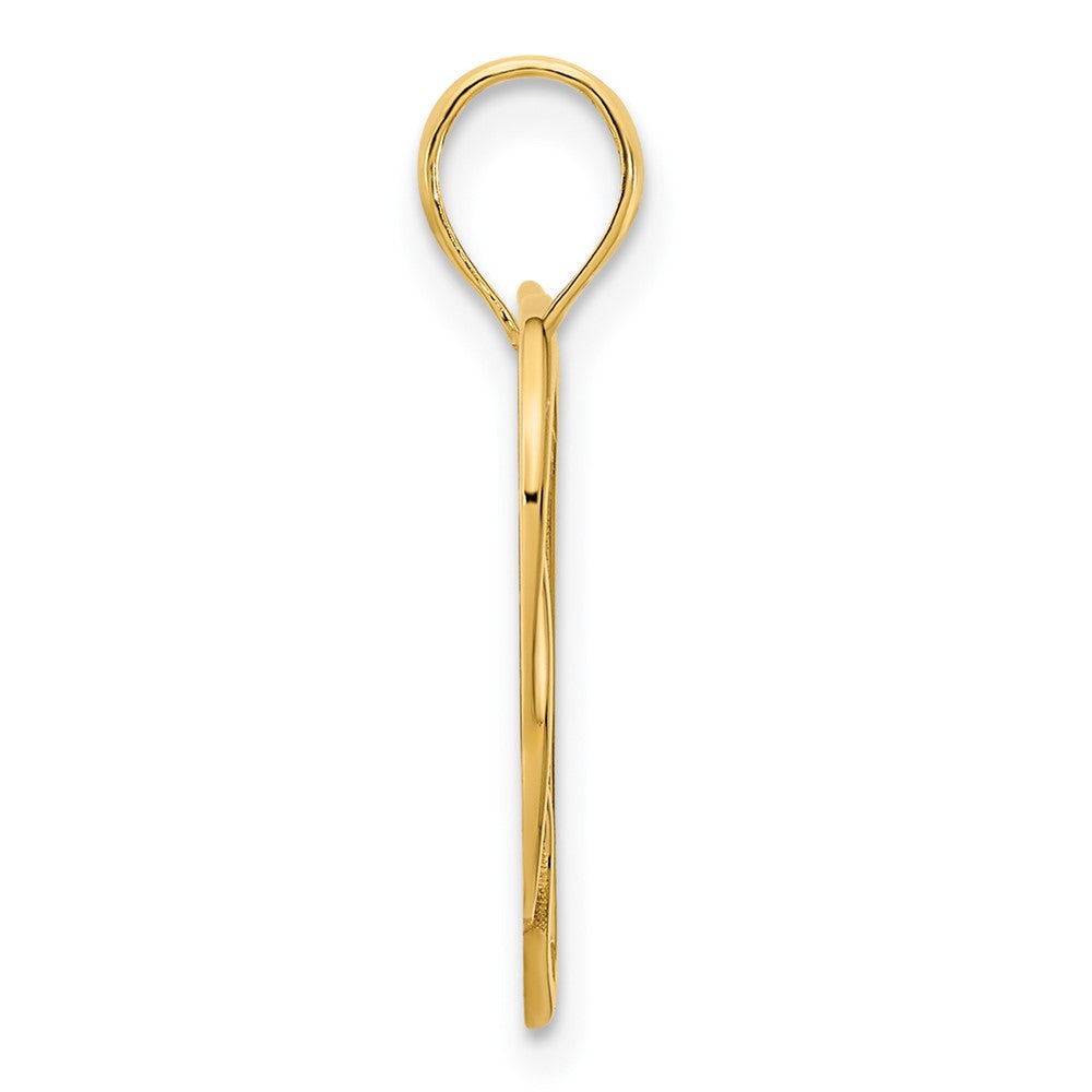 14k Yellow Gold  Heart in a Heart Pendant