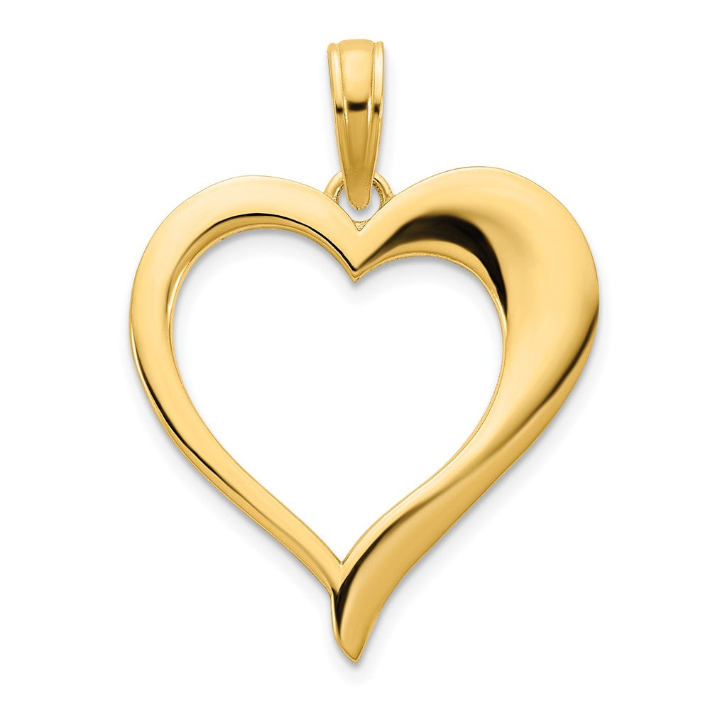 14k Yellow Gold  Open Heart Pendant