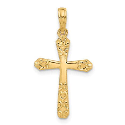 14k Fancy Cross Charm