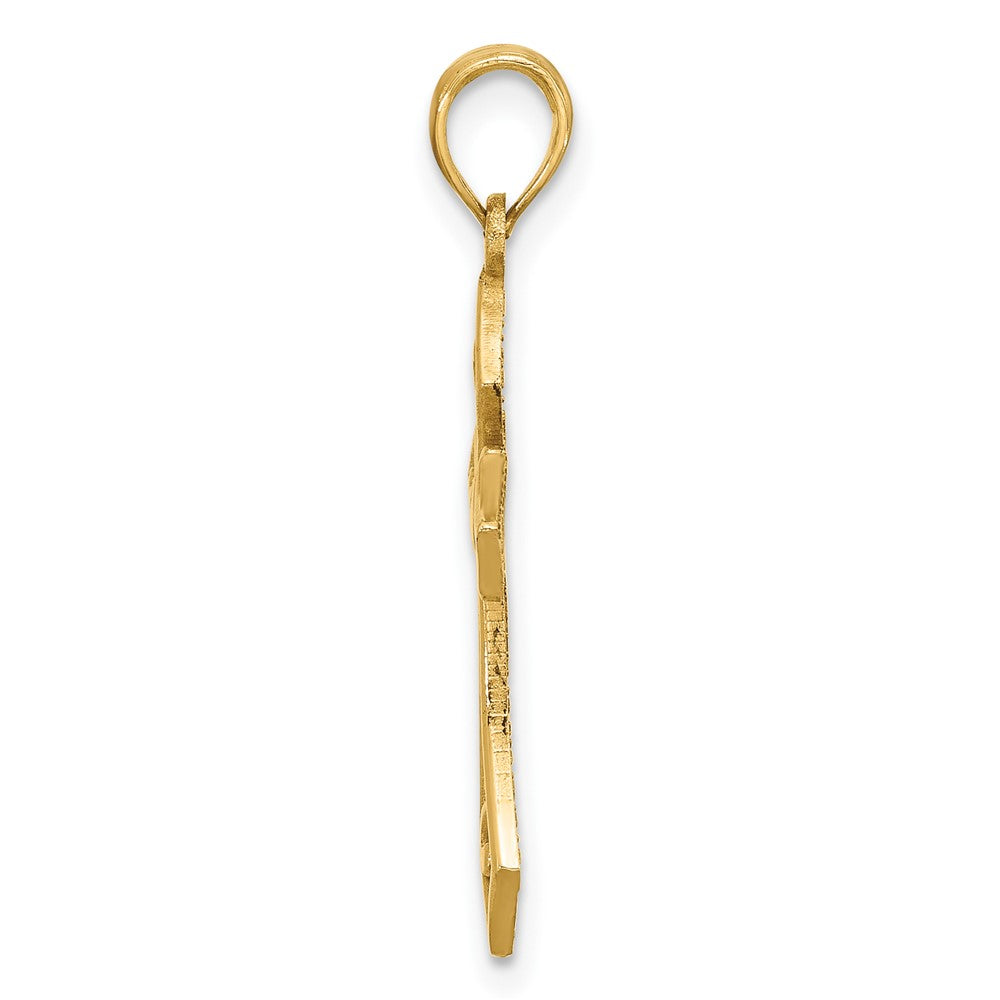14k Fancy Cross Charm