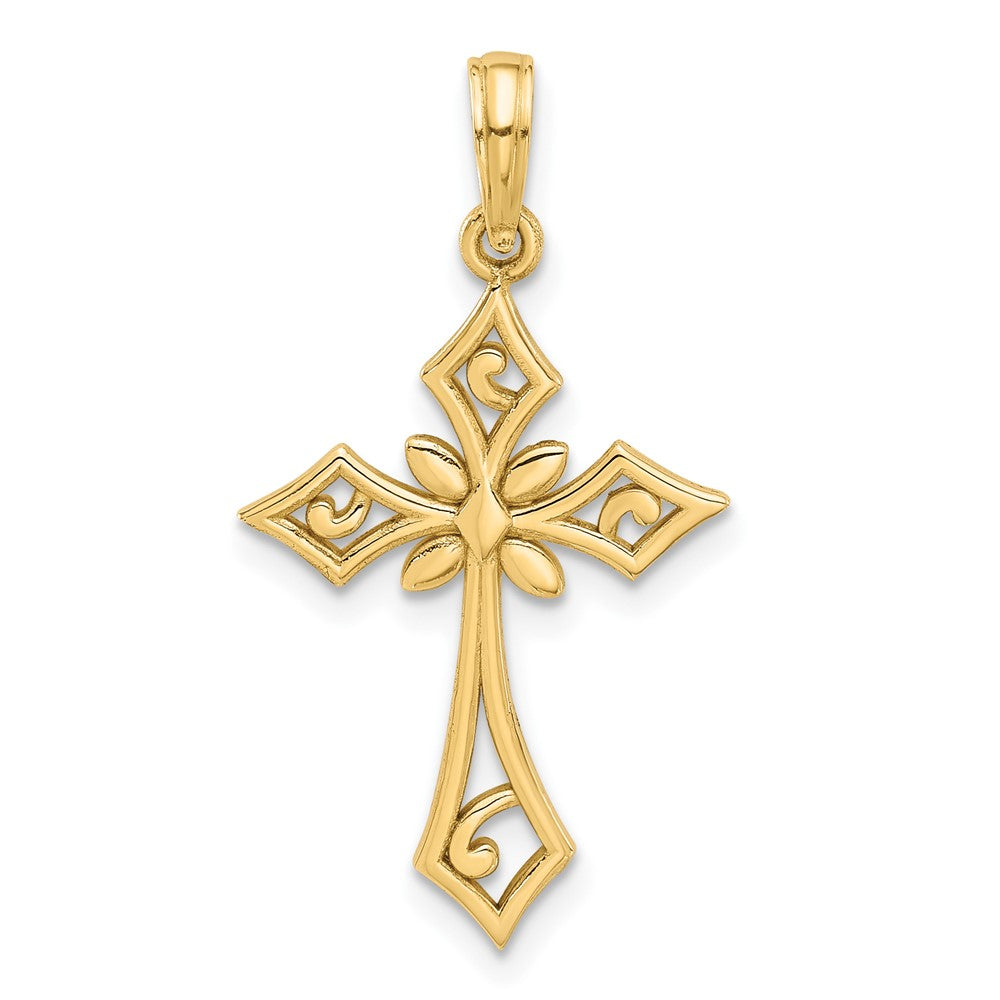 14k Fancy Cross Charm