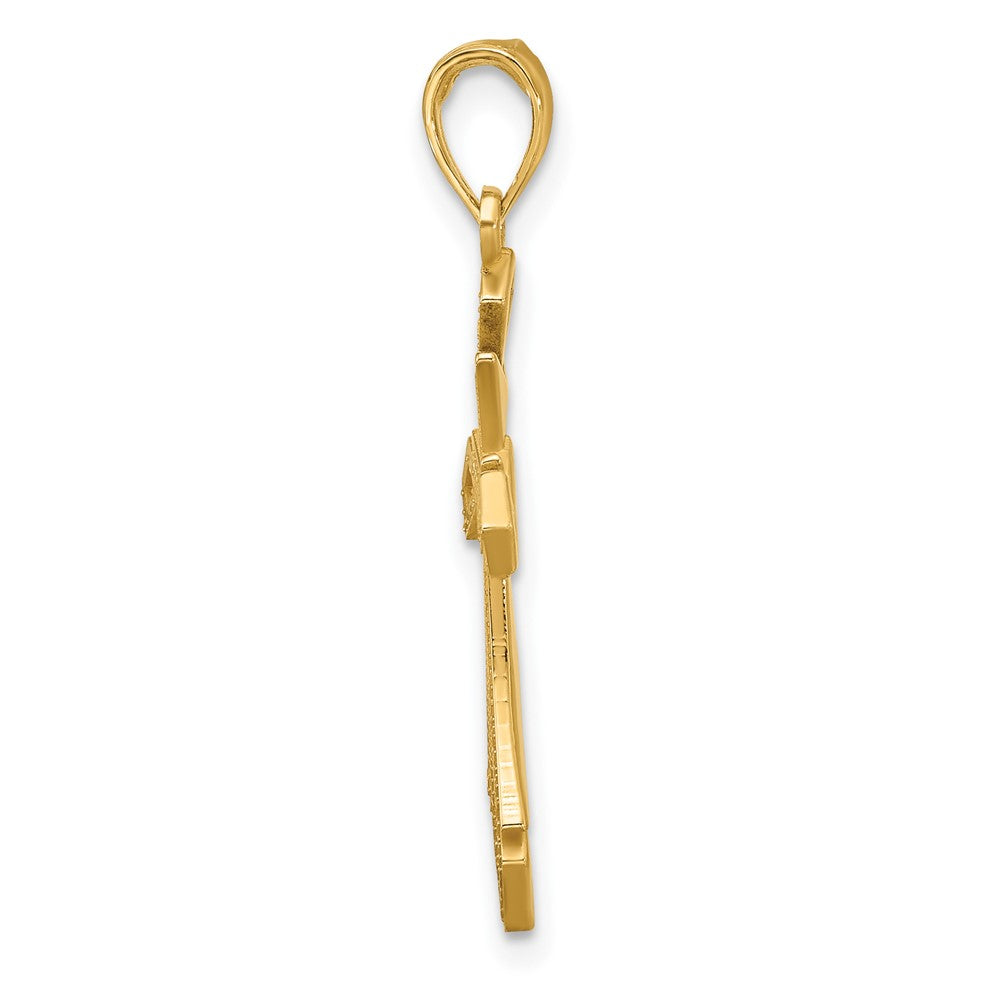 14k Fancy Cross Charm