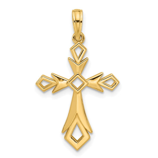 14k Fancy Cross Charm