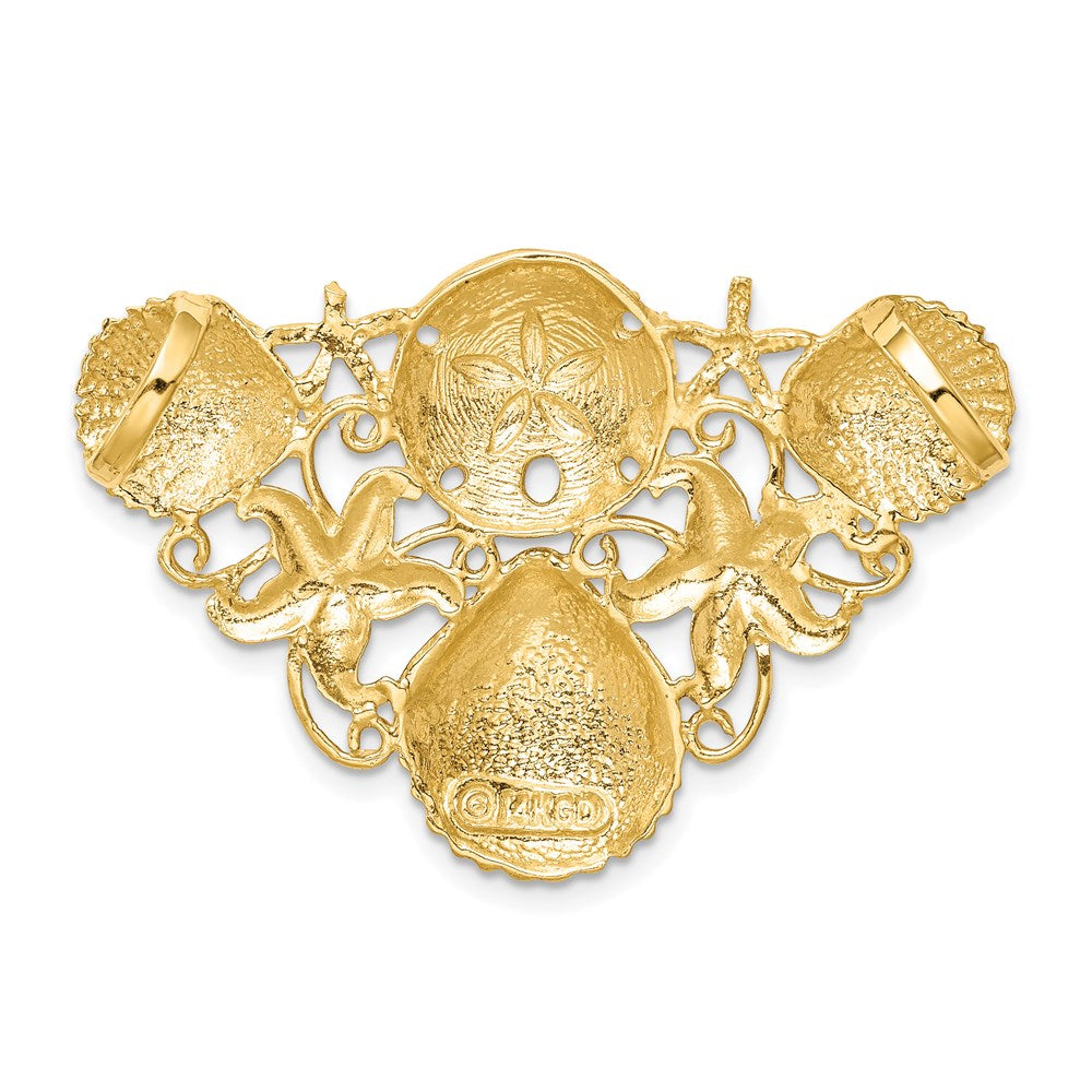 14k Diamond-cut Omega Slide