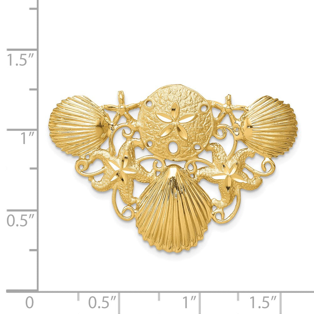 14k Diamond-cut Omega Slide