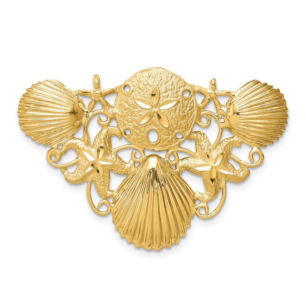 14k Diamond-cut Omega Slide