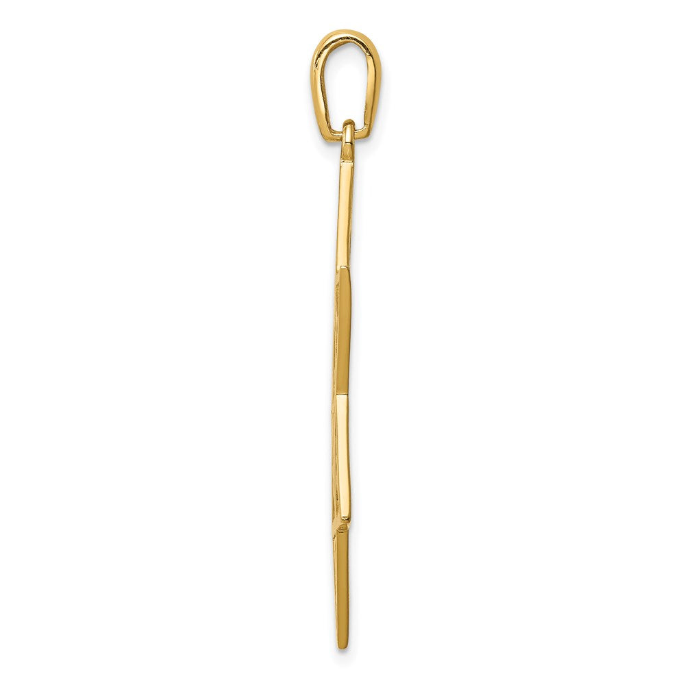 14K Yellow Gold Star Of David 12 Tribes Pendant