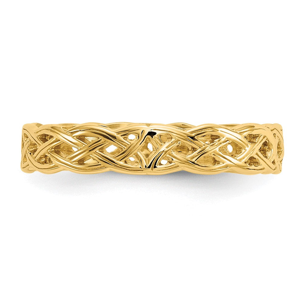 14k Polished Celtic Knot Band