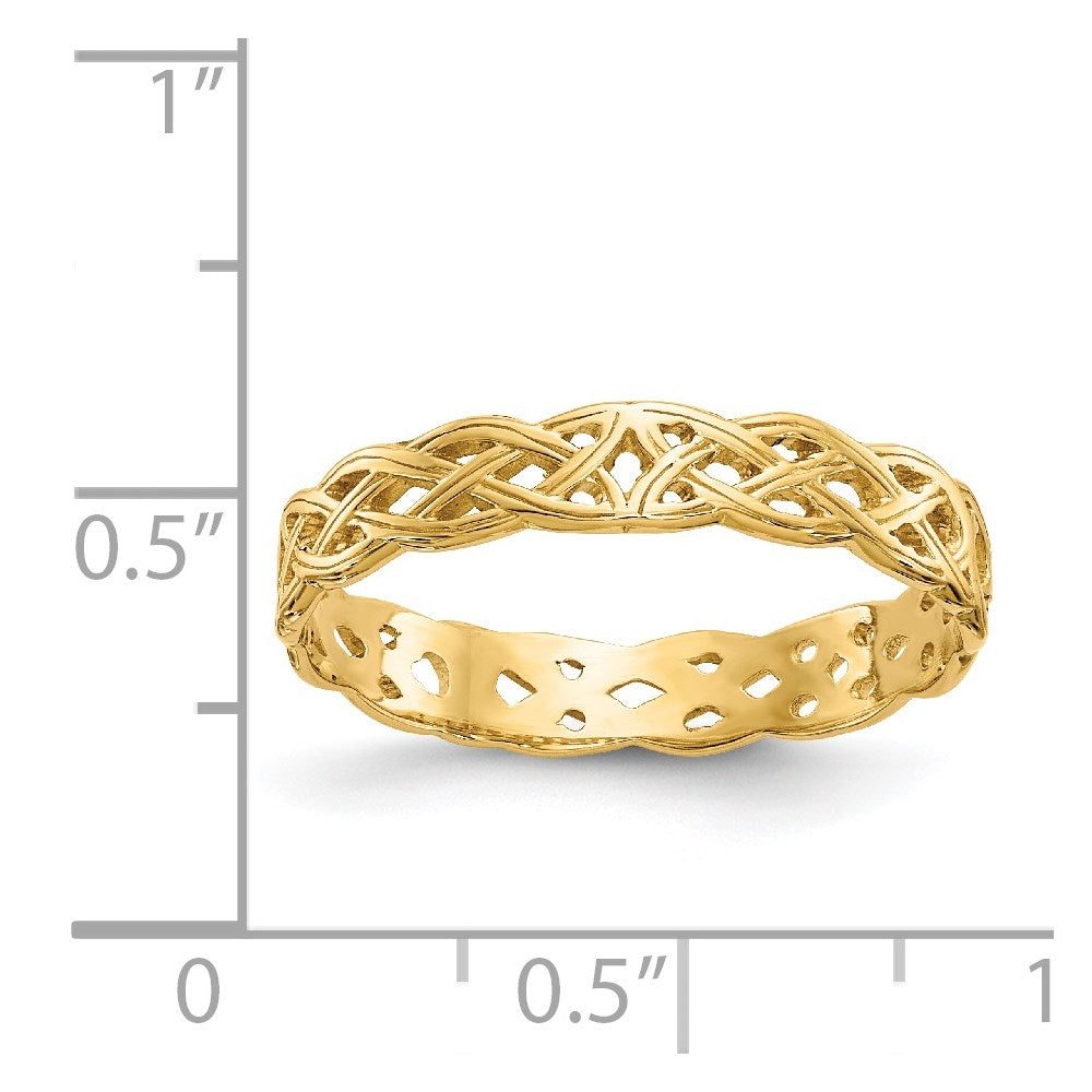 14k Polished Celtic Knot Band