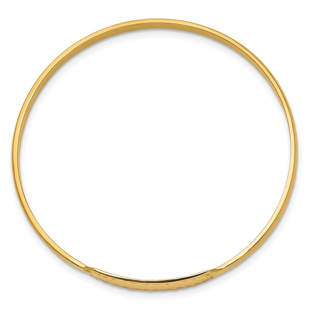 14k Slip-on ID Bangle Bracelet