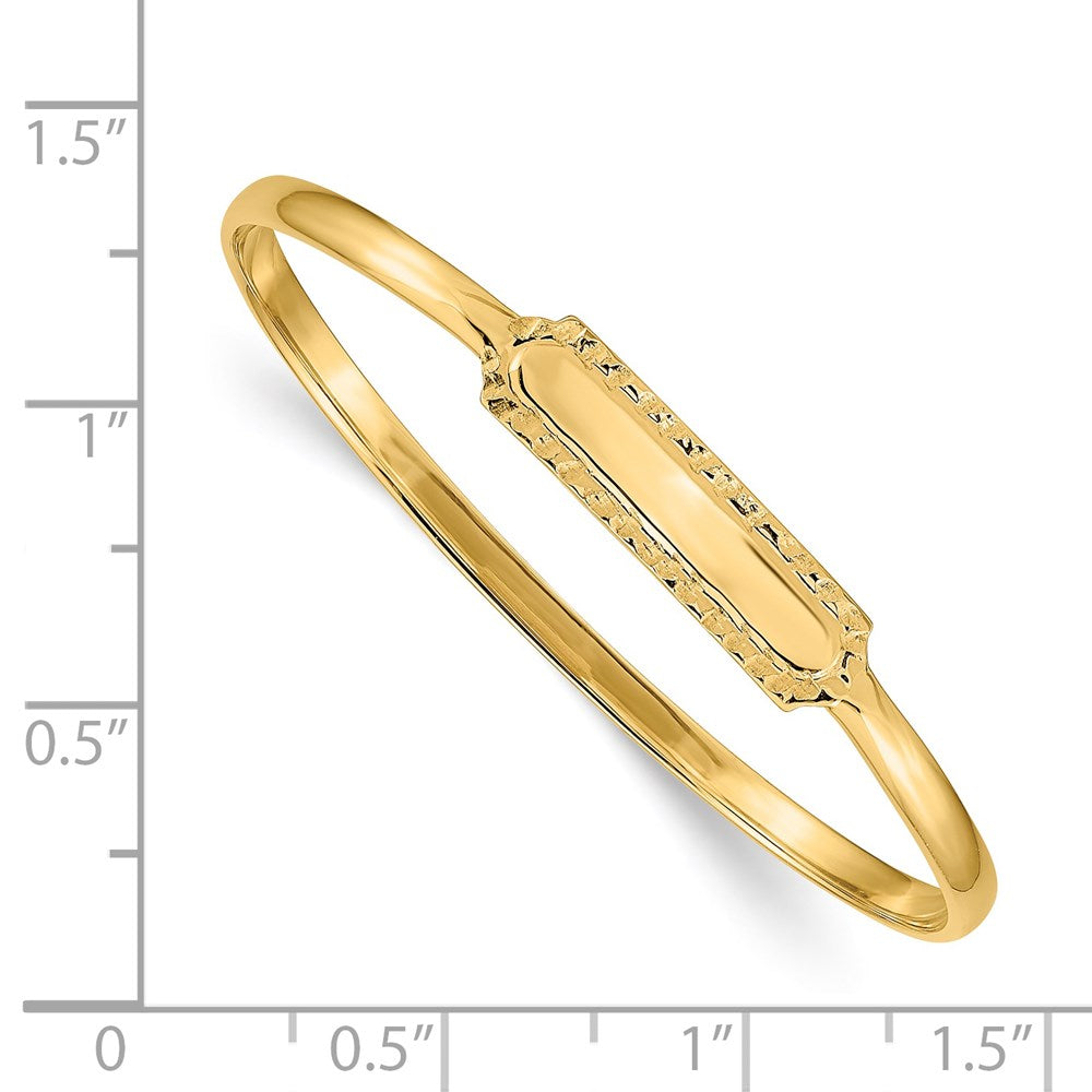 14k Slip-on ID Bangle Bracelet