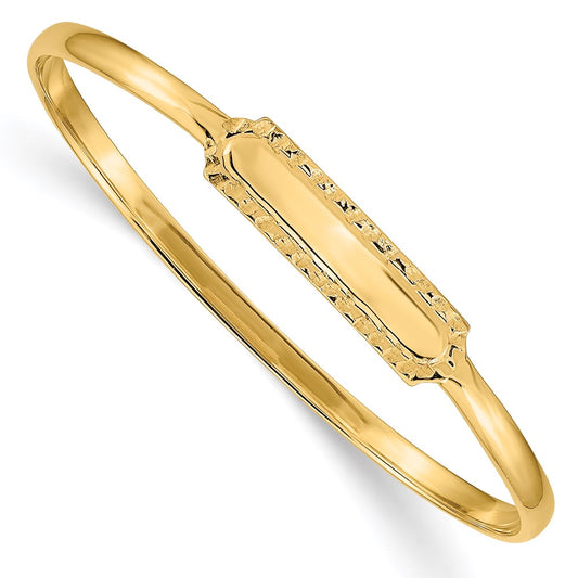 14k Slip-on ID Bangle Bracelet