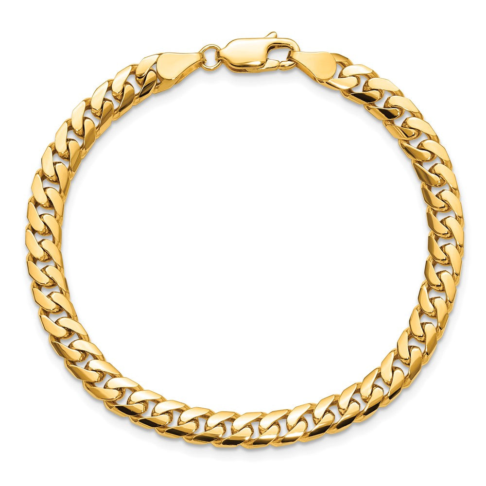 14K 8 inch 5mm Solid Miami Cuban Link with Lobster Clasp Bracelet