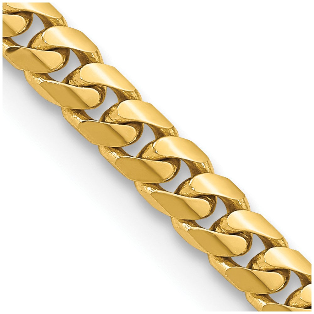 14K 28 inch 5mm Solid Miami Cuban Link with Lobster Clasp Chain